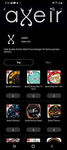 Figure 2. Seller brand page