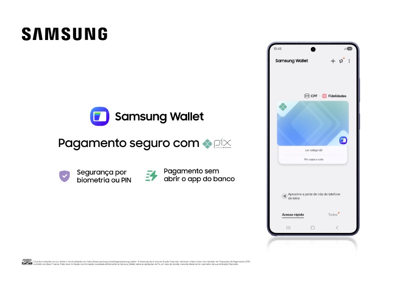 Samsung Wallet Supports Pix