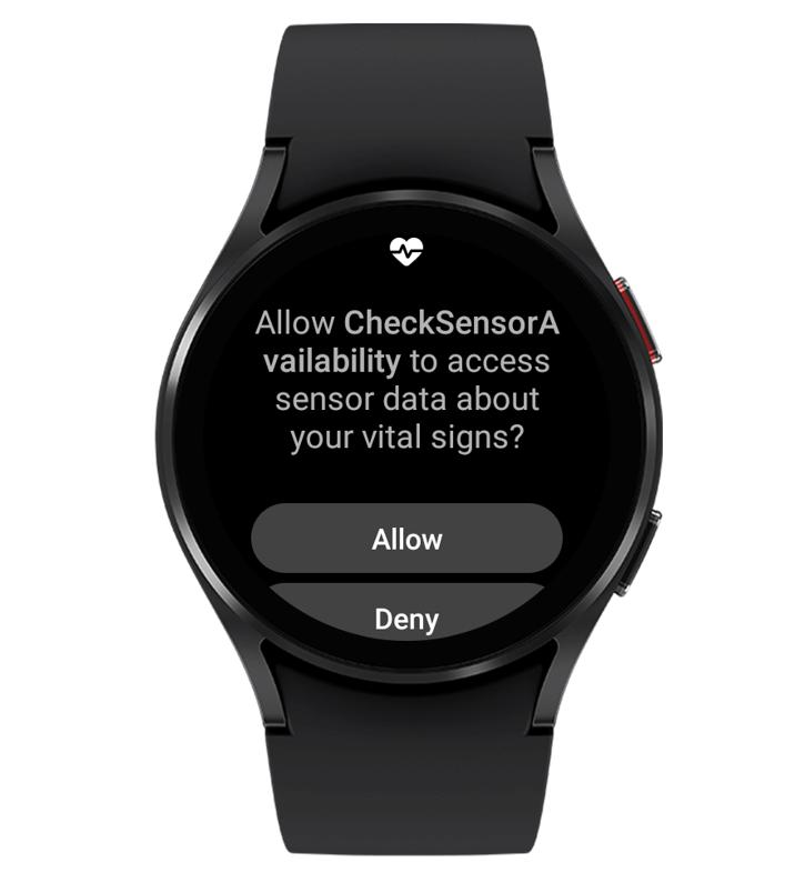 Figure 1: Sensor data access permission requested from the user during installation
