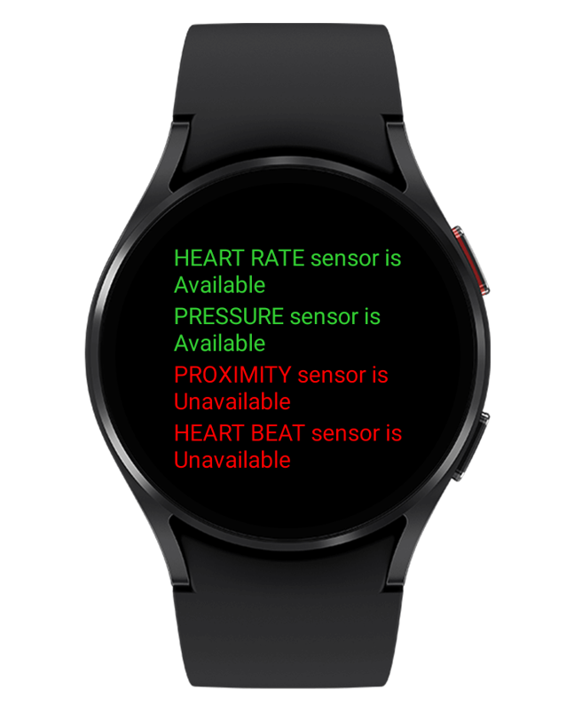 Figure 3: Output of the sample application on Galaxy Watch4