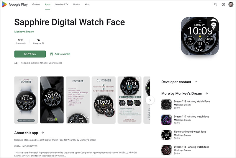 2022 11 15 01 25 Install Watch Faces For Galaxy Watch5,6 And One Ui Watch 4.5 N-Sport Watch Face