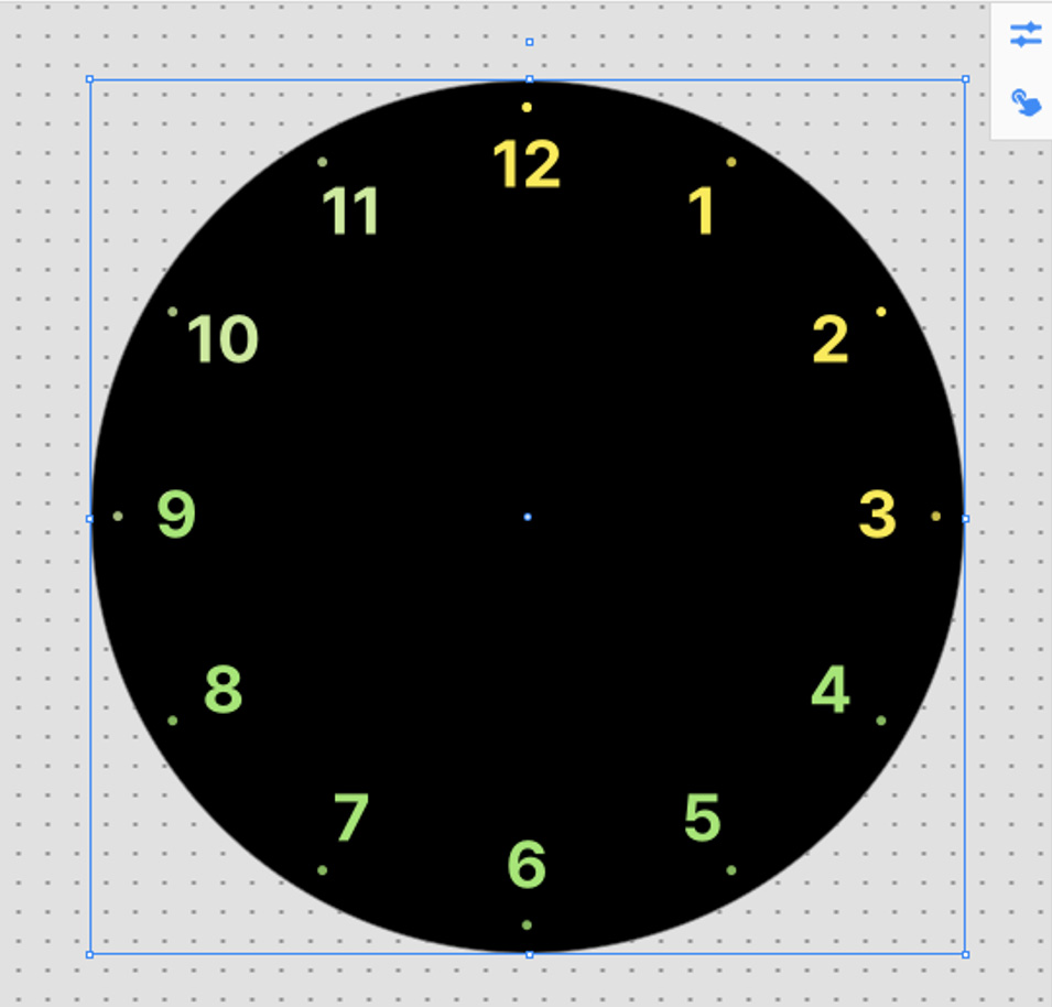 Figure 4: Watch index with color-change effect