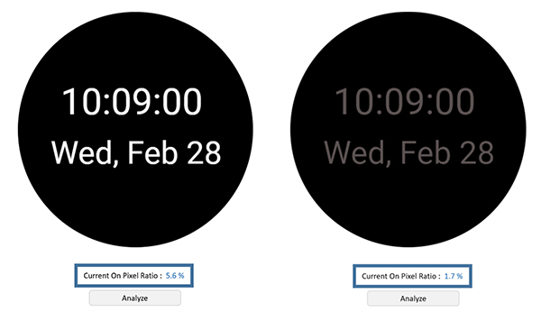 Optimizing Watch Face Battery Usage by Reducing On Pixel Ratio Samsung Developer