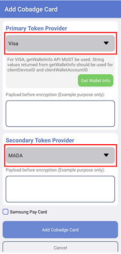 Adding a co-badge card in the sample app