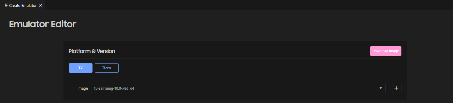 Figure 2. Create emulator instance