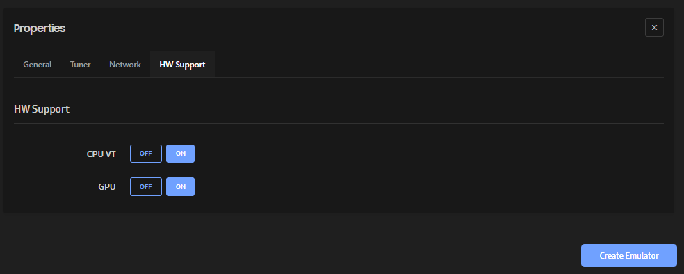 Figure 3. Select device template