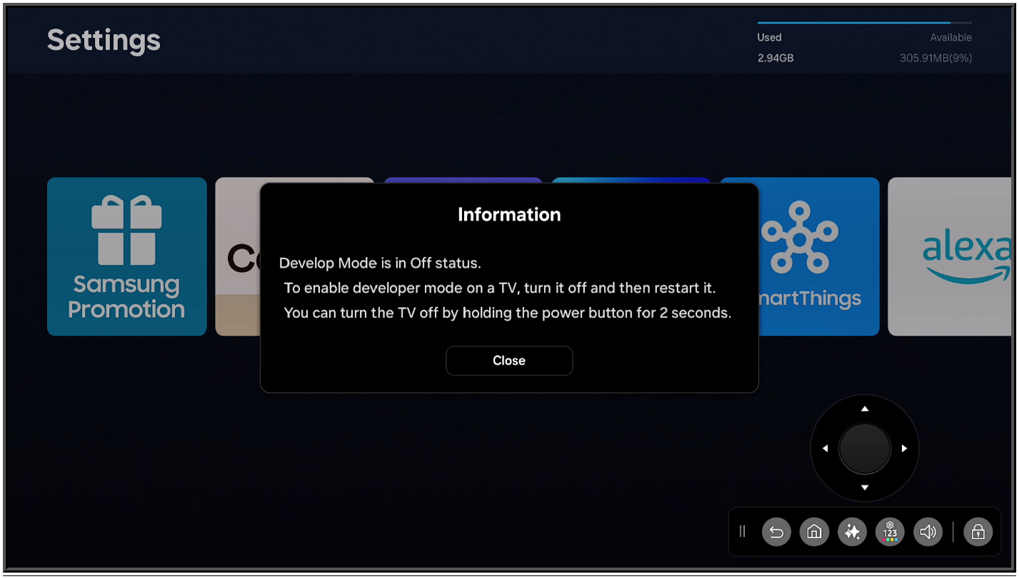 Figure 5. Reboot popup