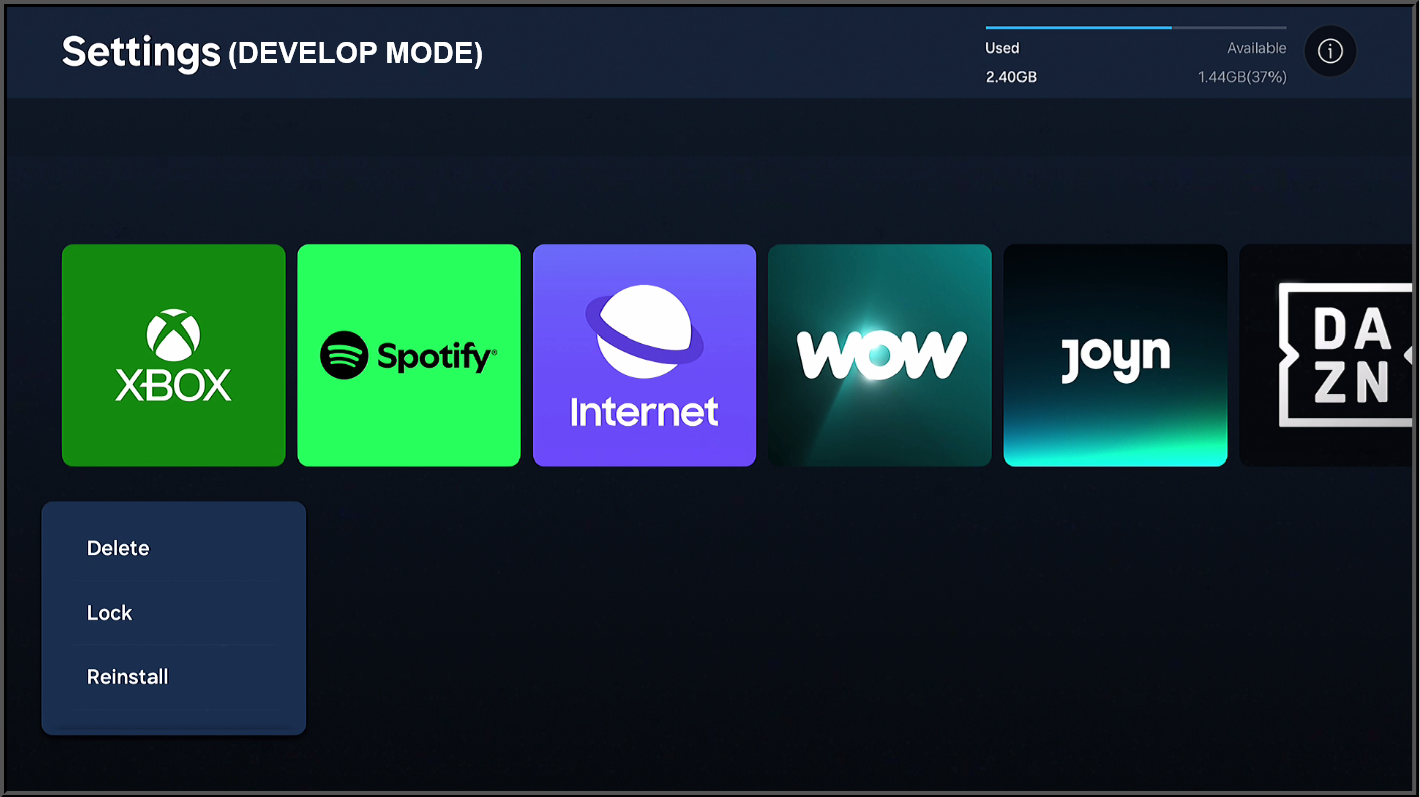 Figure 6. Developer mode enabled