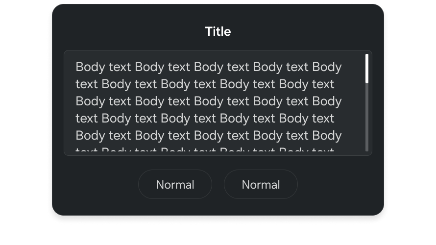 Figure 16. Scroll bar shown next to a scrollable body text or text list