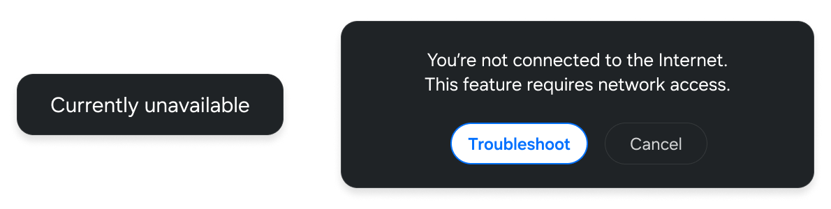 Figure 26: Examples of error feedback