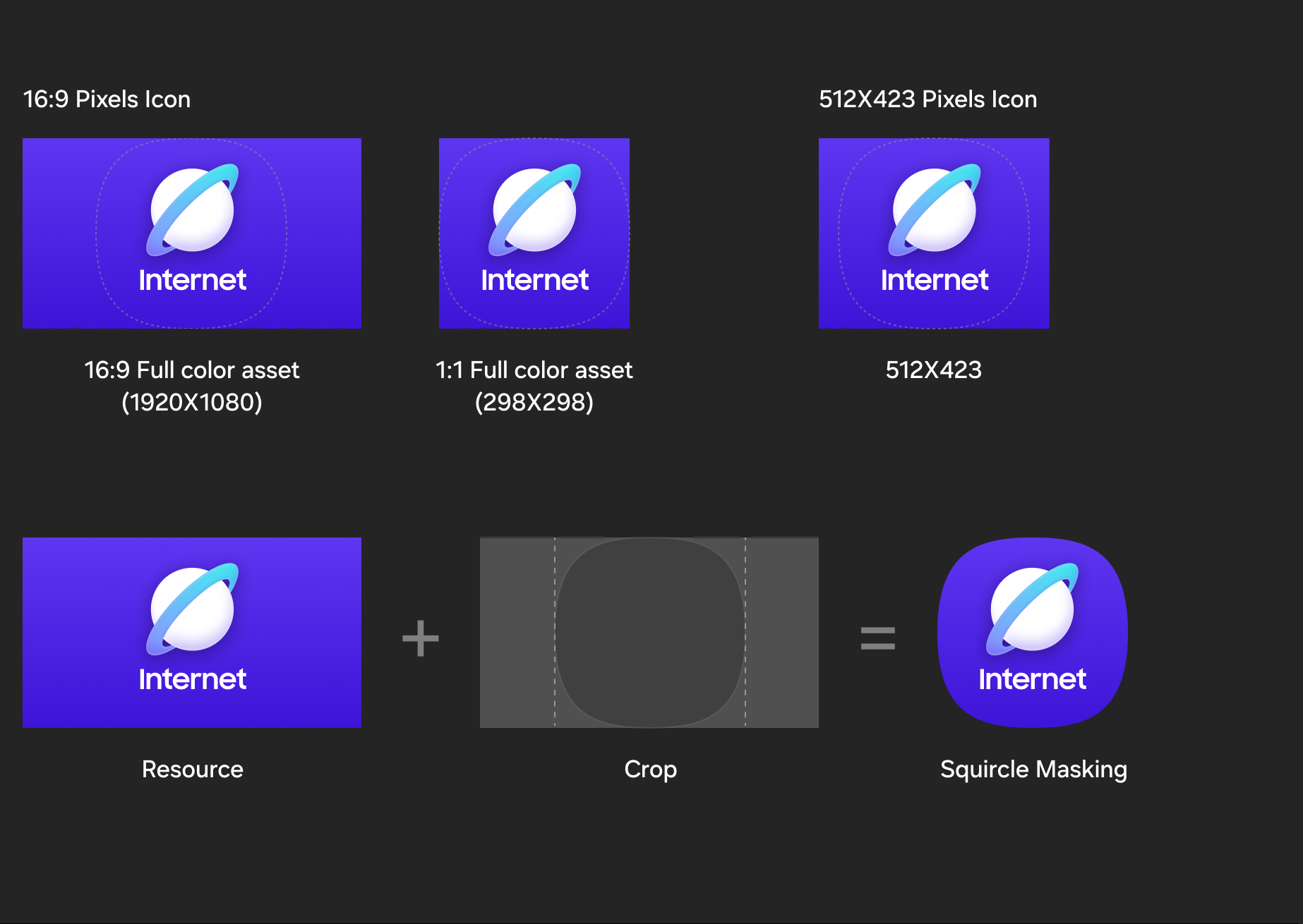 Figure 2: Example of application icon squircle masking