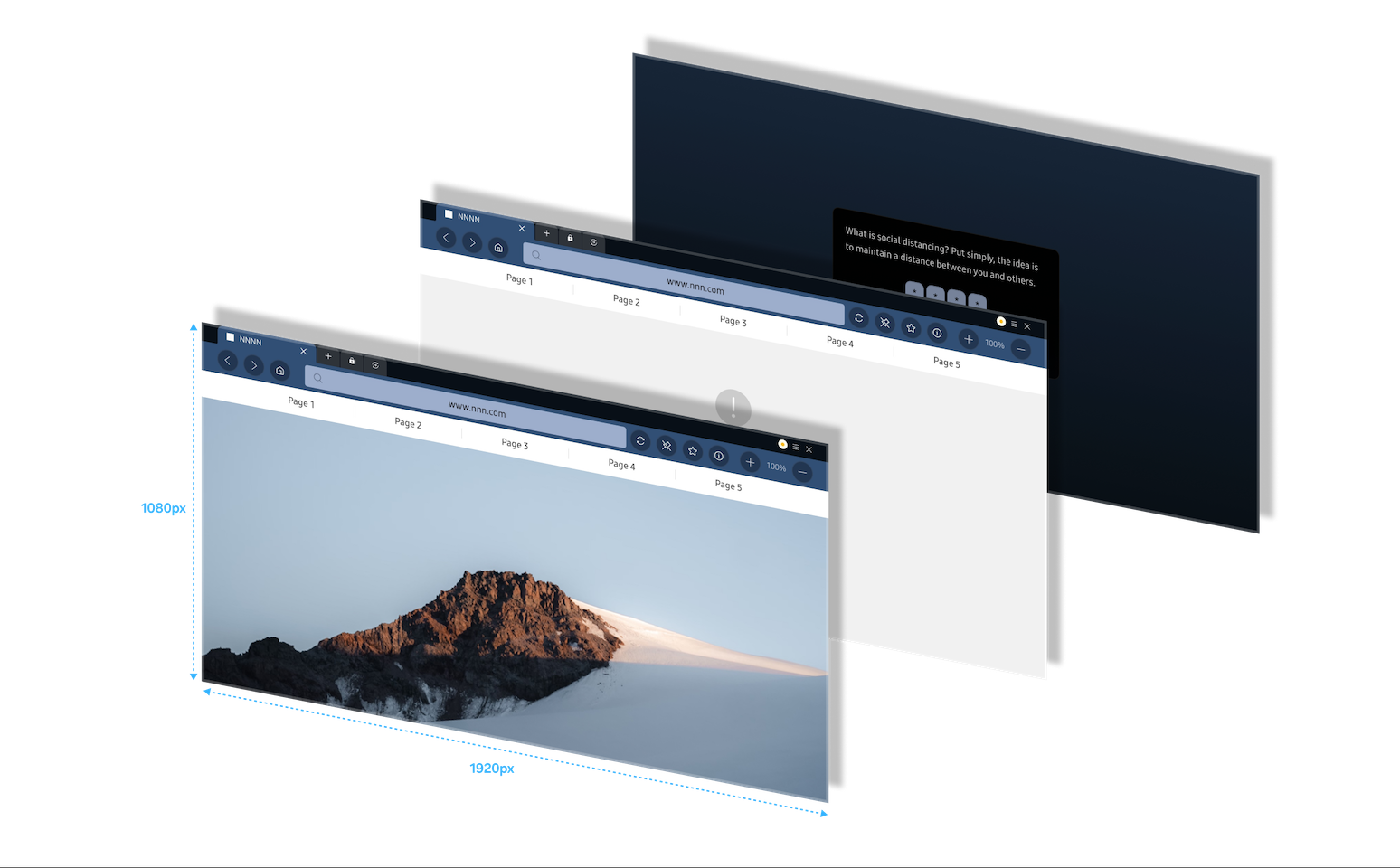 Figure 7: Example of application screenshots