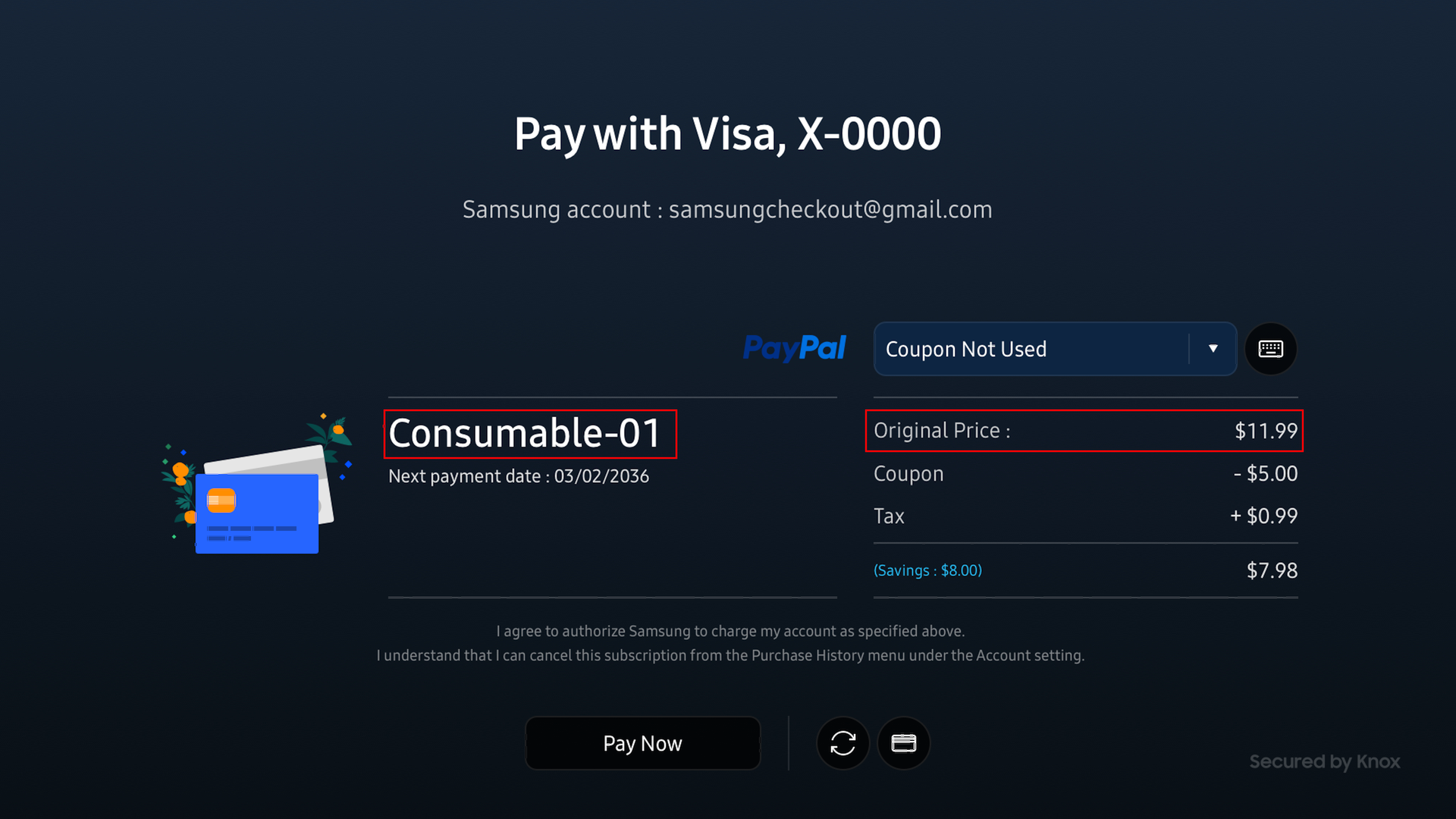 Figure 7: Dynamic product purchase page