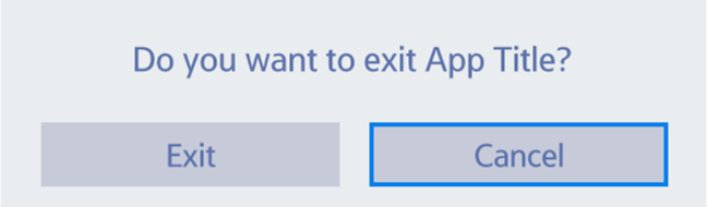 Figure 1: An example of an Exit popup