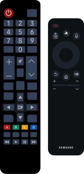 Figure 1: Basic remote control and Samsung Smart Remote