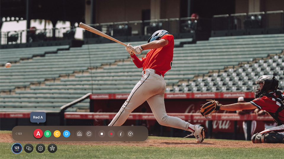 Figure 2: Samsung Smart Remote virtual keys on the TV screen