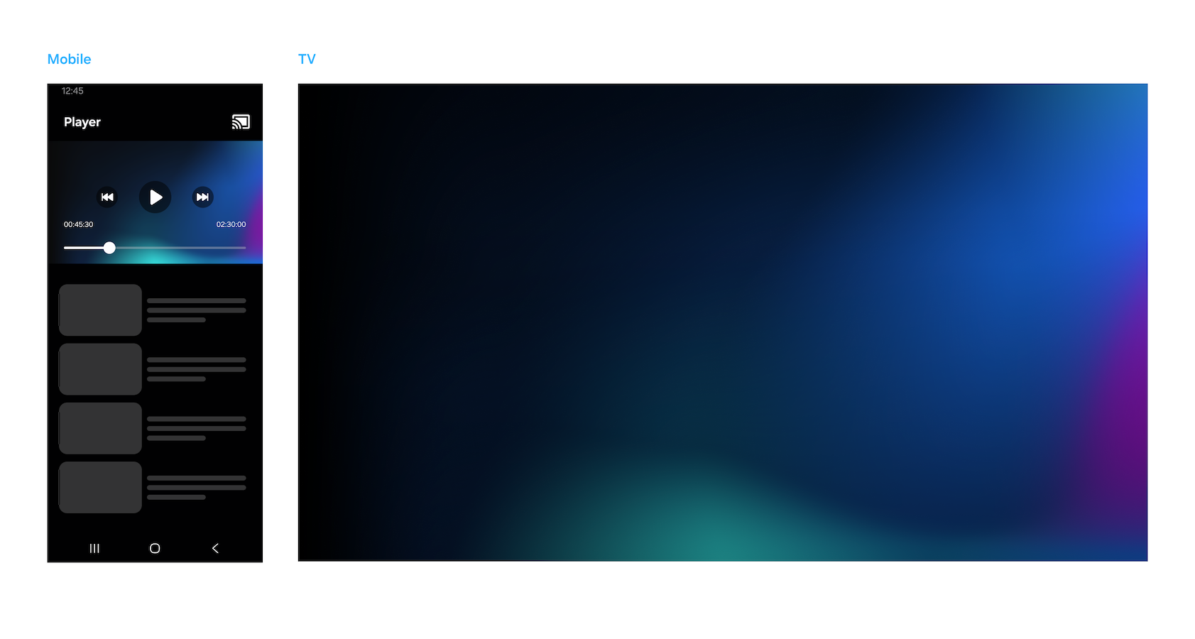 Figure 7: Playing multimedia content