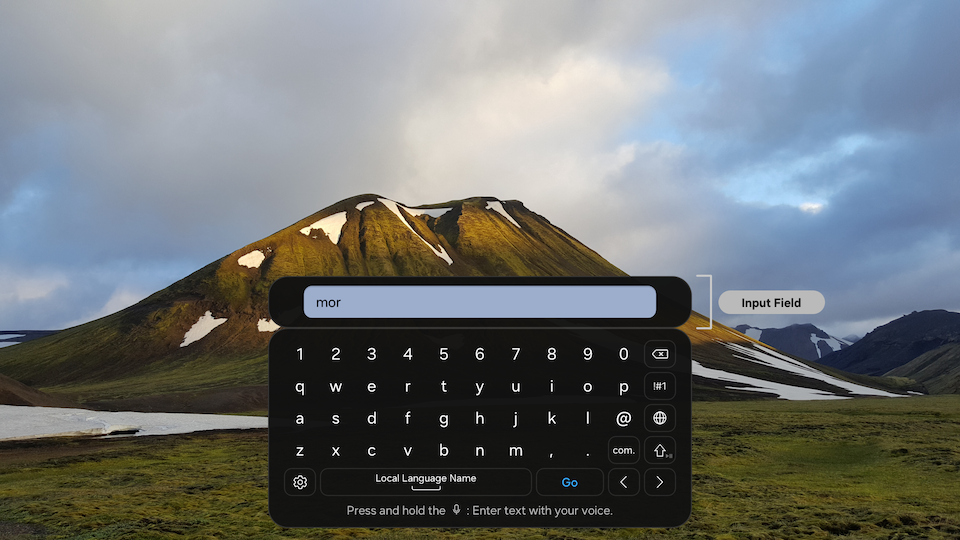 Figure 1: IME screen layout