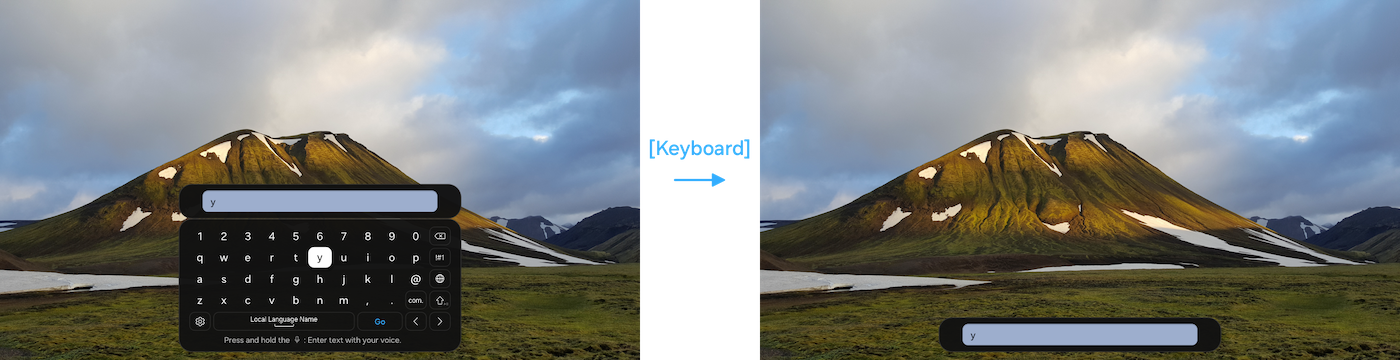 Figure 3: Input method using keyboards